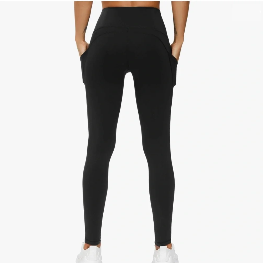 The Gym People Thick High Waist Yoga Pants Tummy Control Workout Yoga Leggings M - Picture 2 of 11
